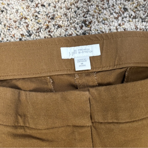J.JILL Brown Premium BI-STRETCH Cotton Blend Capri Pants Size 14‎ - Picture 2 of 10